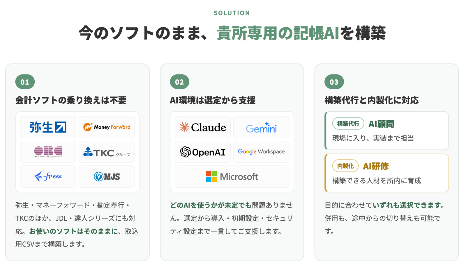 会計事務所向けAI・DX支援「会計AIDX」今のソフトのまま、貴所専用の記帳AIを構築